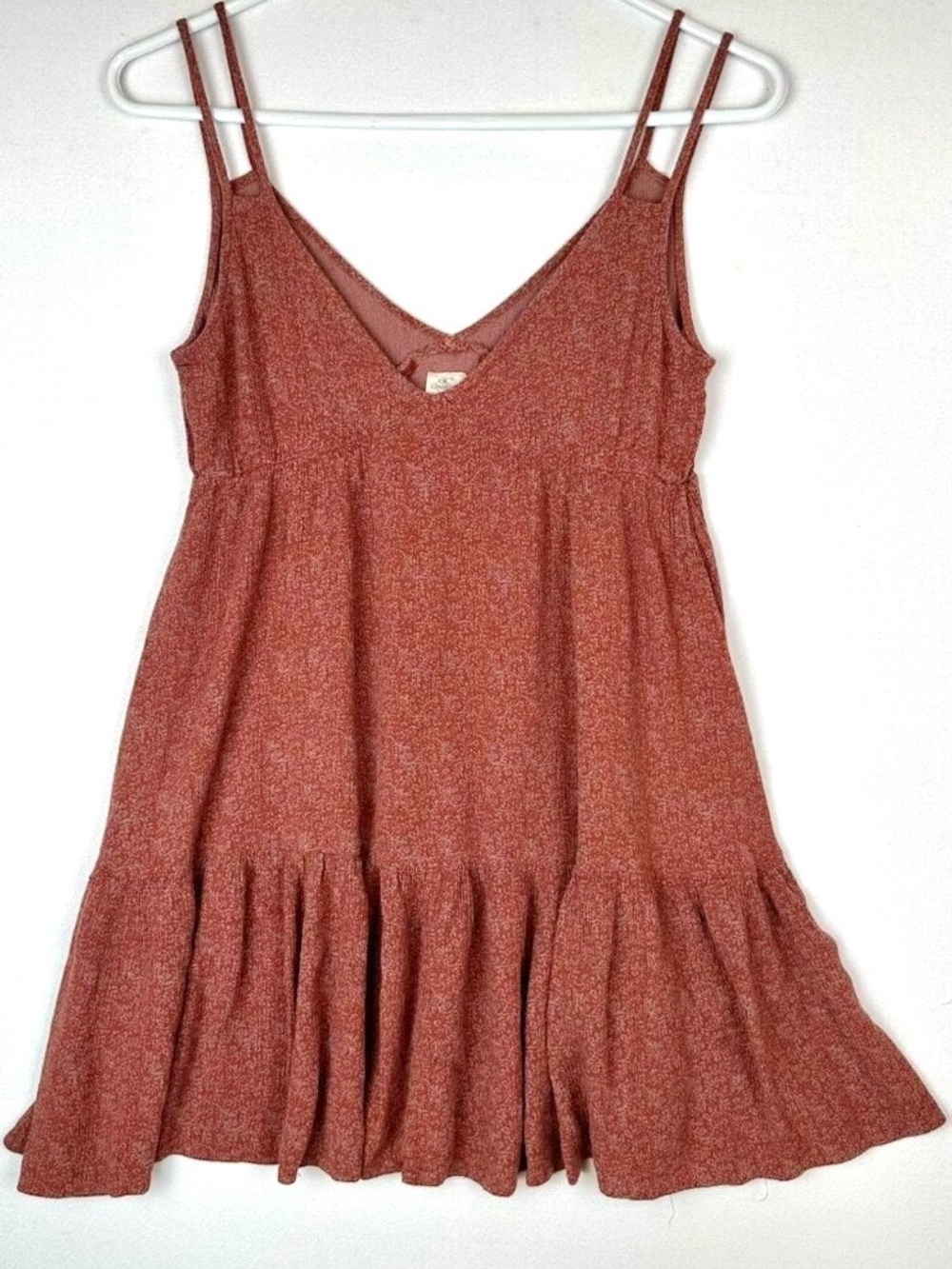 O'Neil‎ Tiered Babydoll Ditsy Print Tank Mini Dress Beachy Festival Boho